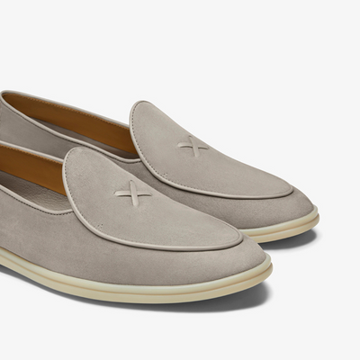 Del Toro Shoes Men's Grigio Suede Viaggio Loafer