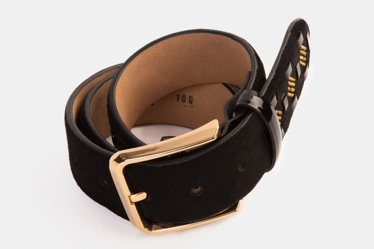 Vinci Leather The Vicino Black Leather Belt – product view 4
