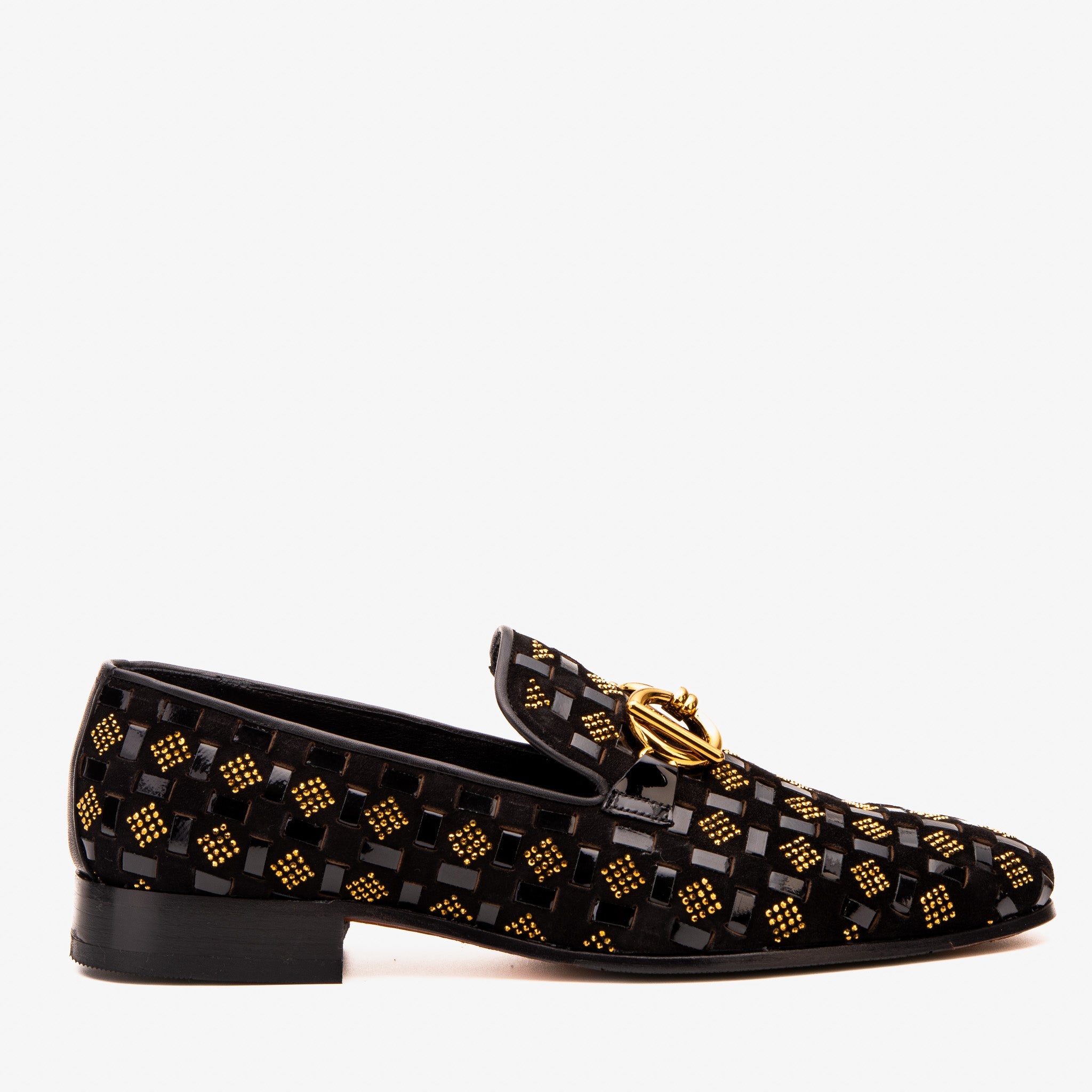 The Vicino Men Shoe Black Bit Dress Loafer