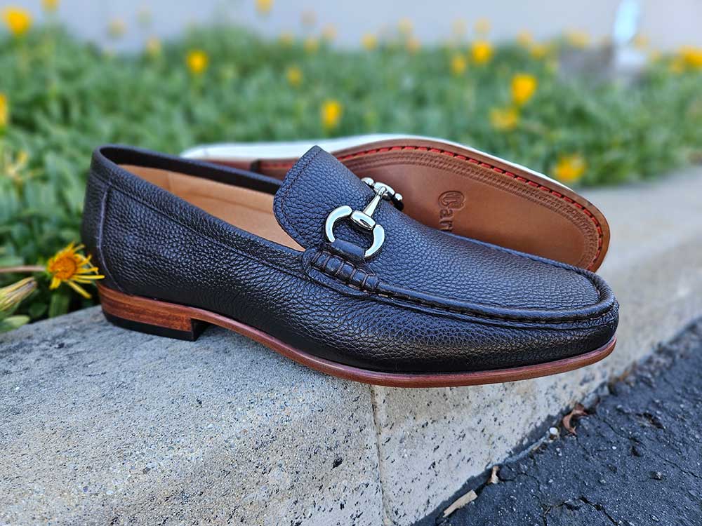Carrucci Shoes Victor Horsebit Loafer Pebble Grain Leather KL201 01 view 20