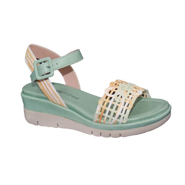 Eric Michael Vivian Women’s Leather Wedge Sandal
