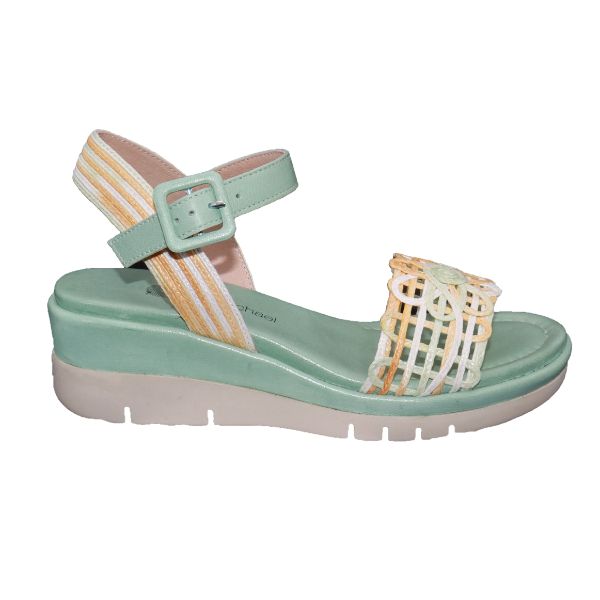 Eric Michael Vivian Women’s Leather Wedge Sandal