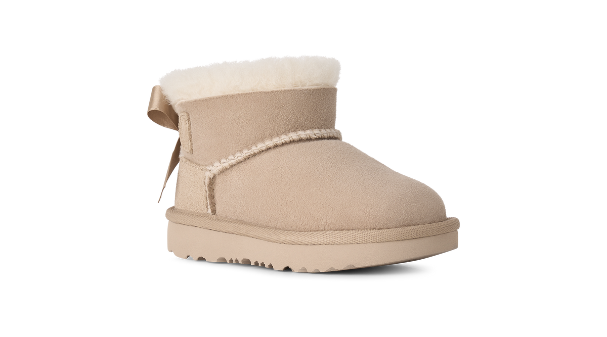 UGG Ultra Mini Bailey Bow Toddlers' (TD) Boots — Sand Sheepskin