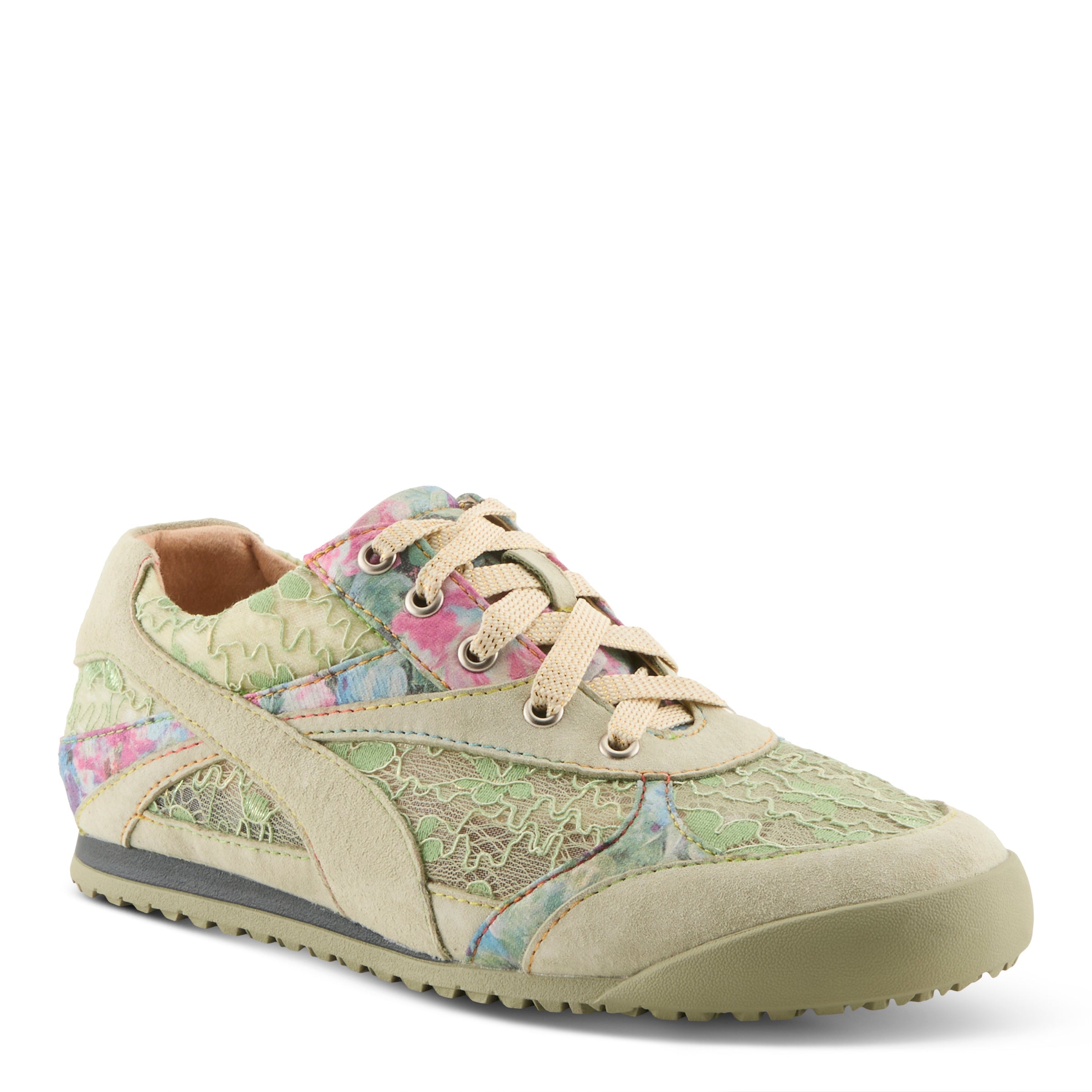 L'Artiste L'ARTISTE WAVEHELLO SNEAKER shoe in pink with handcrafted leather design
