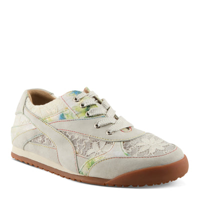 L'Artiste L'ARTISTE WAVEHELLO SNEAKER shoe in light blue with handcrafted leather design