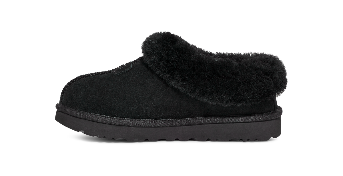 UGG Tazzette Womens Platform Slippers — Black Suede