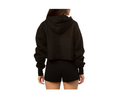 Champion C Life Reverse Weave Cropped Colorblock Men's Hoodie — Black