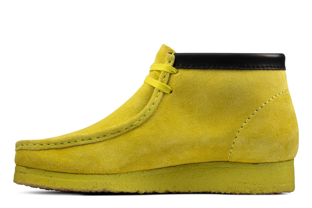 Clarks Originals Wallabee Boots Men’s Lime Yellow Suede 26162470