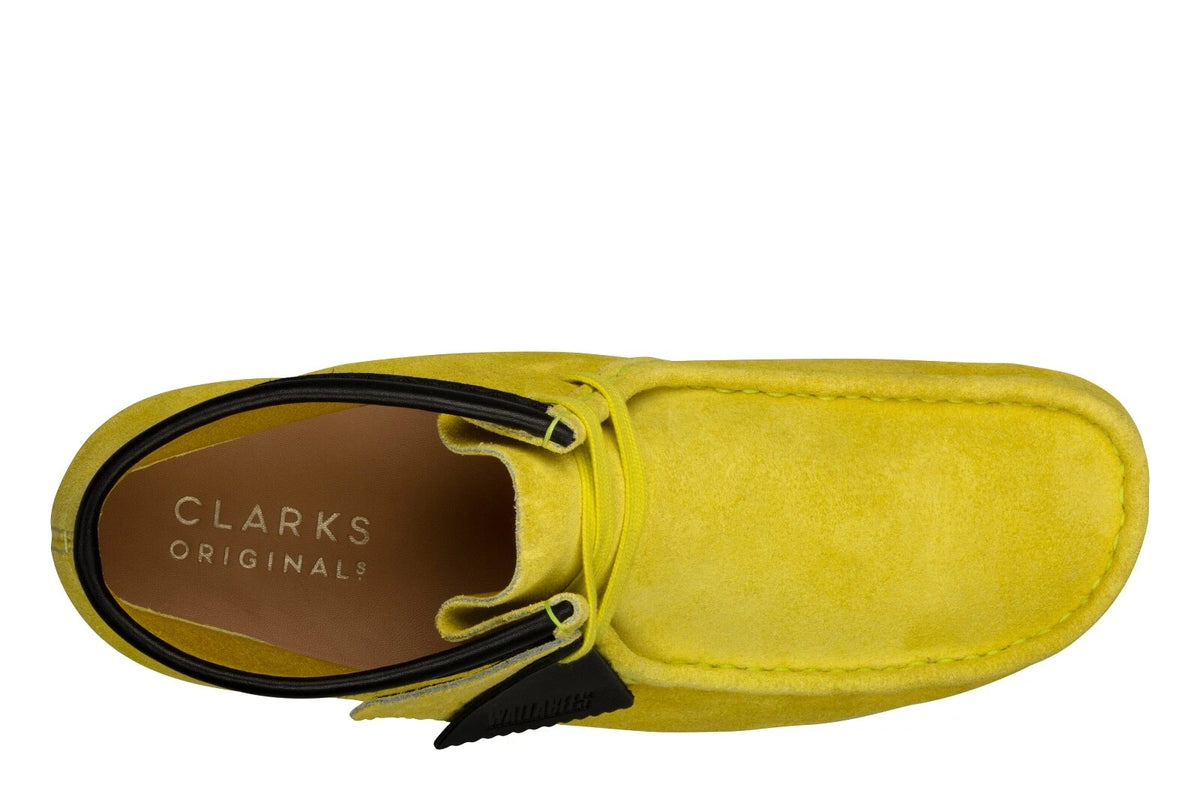 Clarks Originals Wallabee Boots Men’s Lime Yellow Suede 26162470