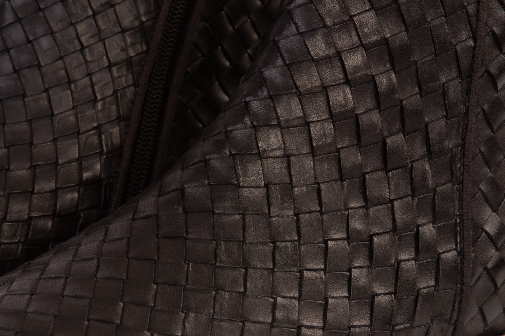The Wellington Black Handwoven Leather Men Boot with a Zipper Final Sale!