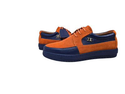 British Walkers Westminster Men's Leather and Suede Low Top Sneakers Limited Edition New York Knicks Classic Bally Style
