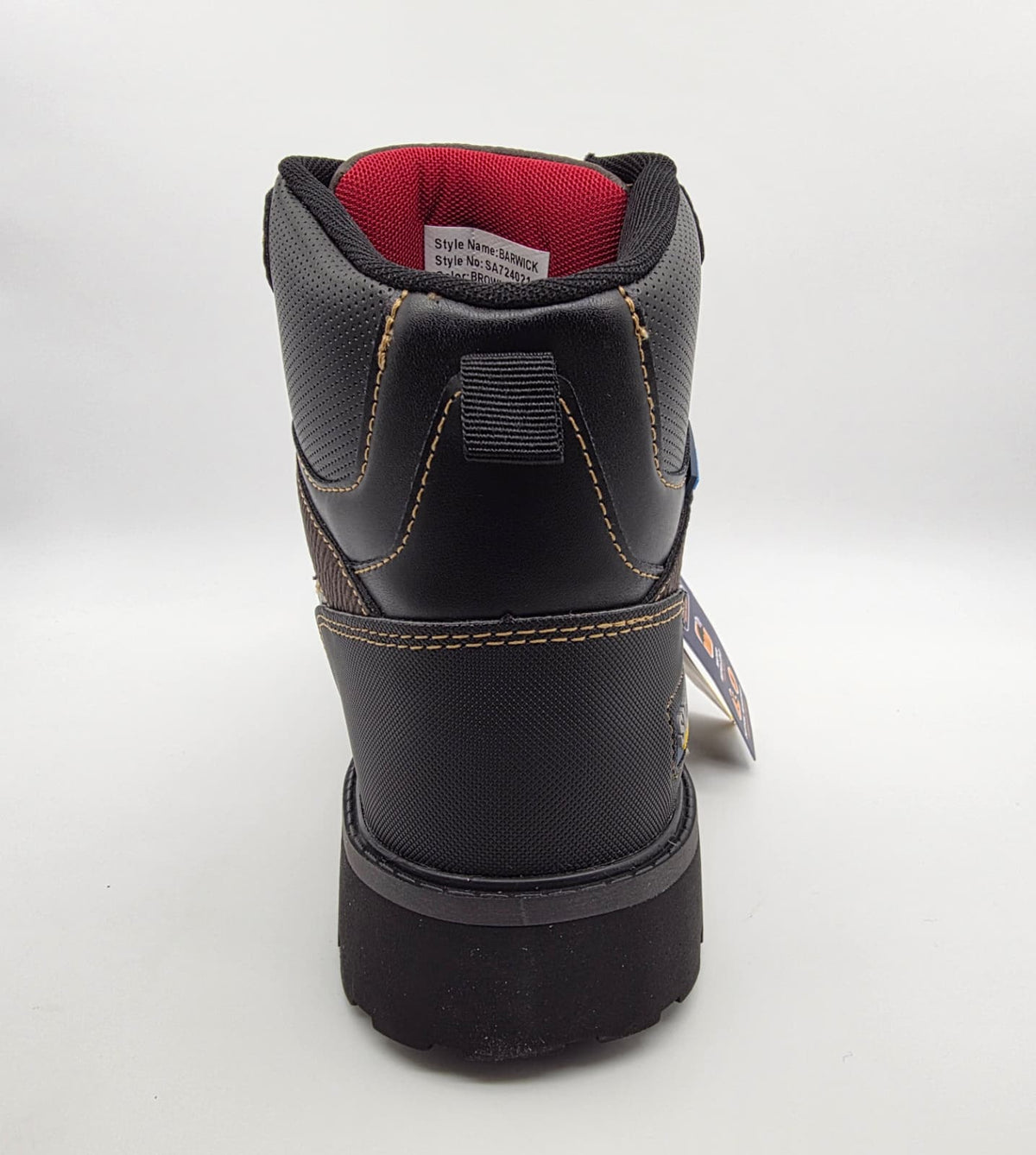 Steel Toe "Smith's Work Wear Barwick" SA724021 BROWN – Three-Quarter View