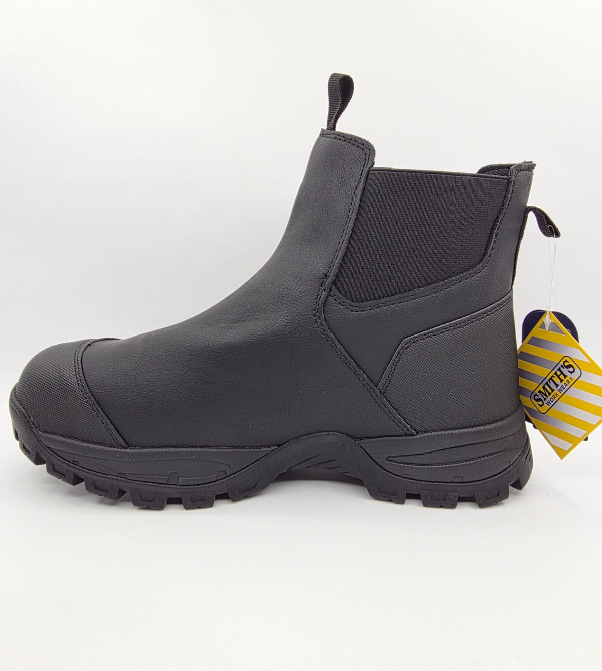 Steel Toe "Smith's Work Wear" BOSTON "SA724025" BLACK – Detail Close-Up