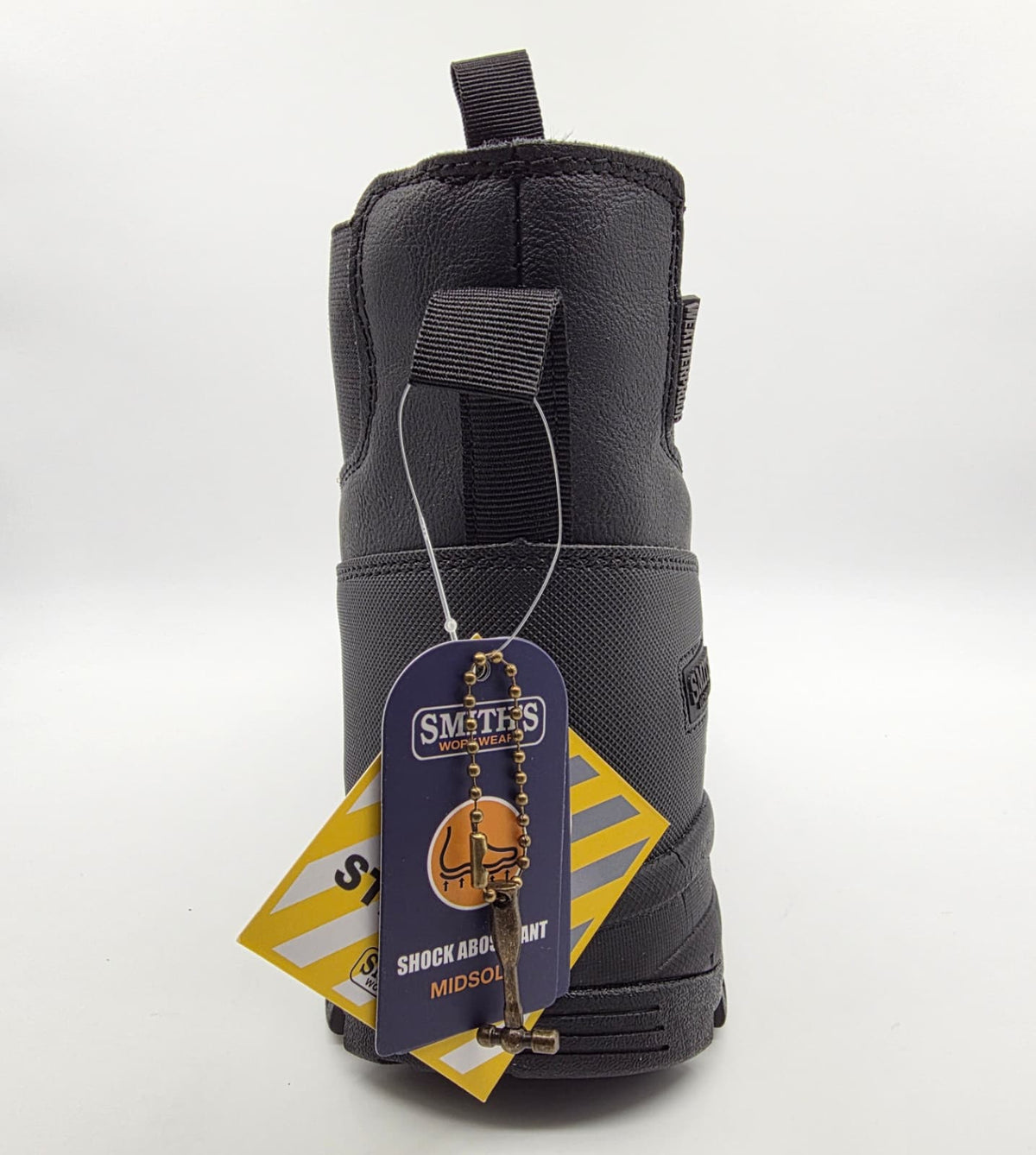 Steel Toe "Smith's Work Wear" BOSTON "SA724025" BLACK – Three-Quarter View