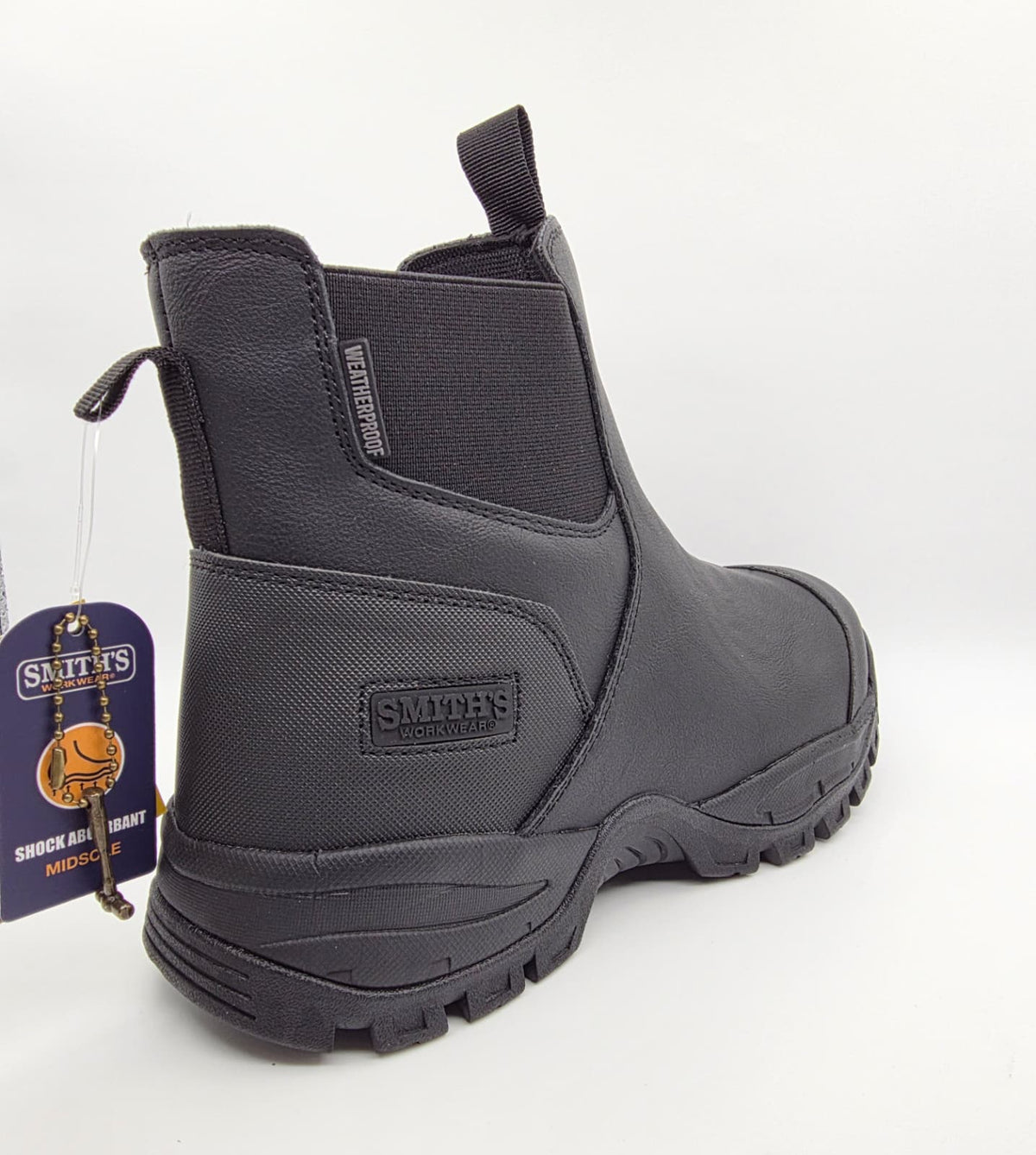 Steel Toe "Smith's Work Wear" BOSTON "SA724025" BLACK – Side Profile