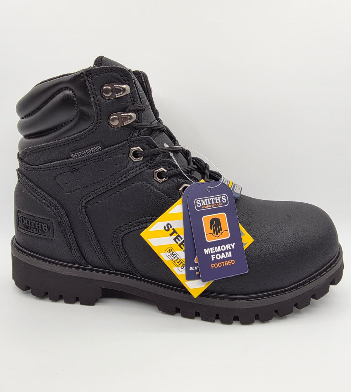 Steel Toe "Smith's Work Wear" SA724022 BERKELEY "BLACK" – Front View