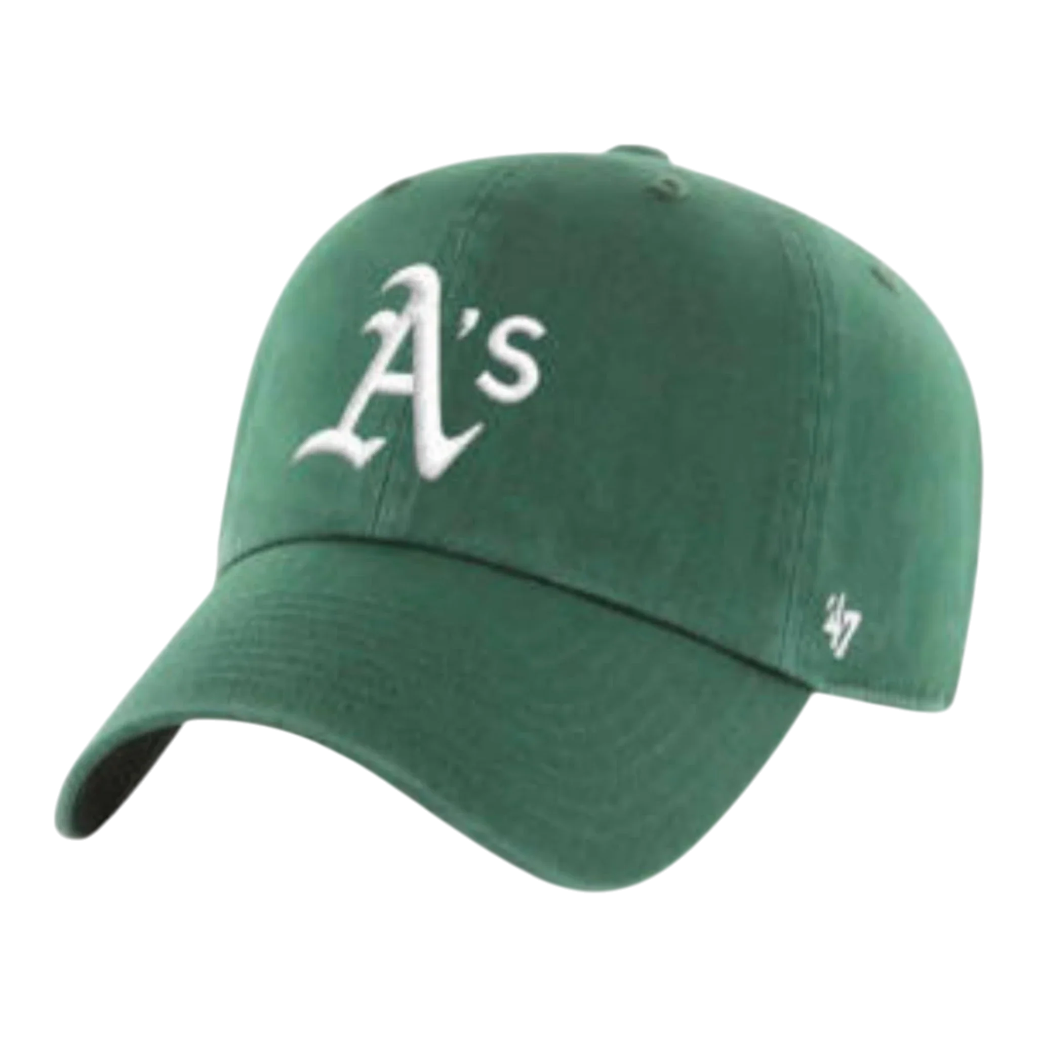 47 Brand Clean Up Athletics Arched Logo Strapback Hat — Dark Green Adjustable Cap