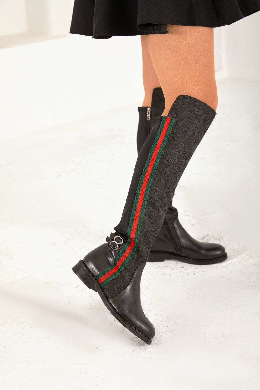 Vinci Leather The Gallant Black Leather Knee-High Boot – product view 22