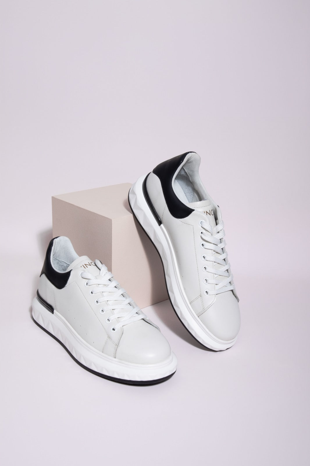 Vinci Leather The Linq White Leather Men Sneaker – product view 12