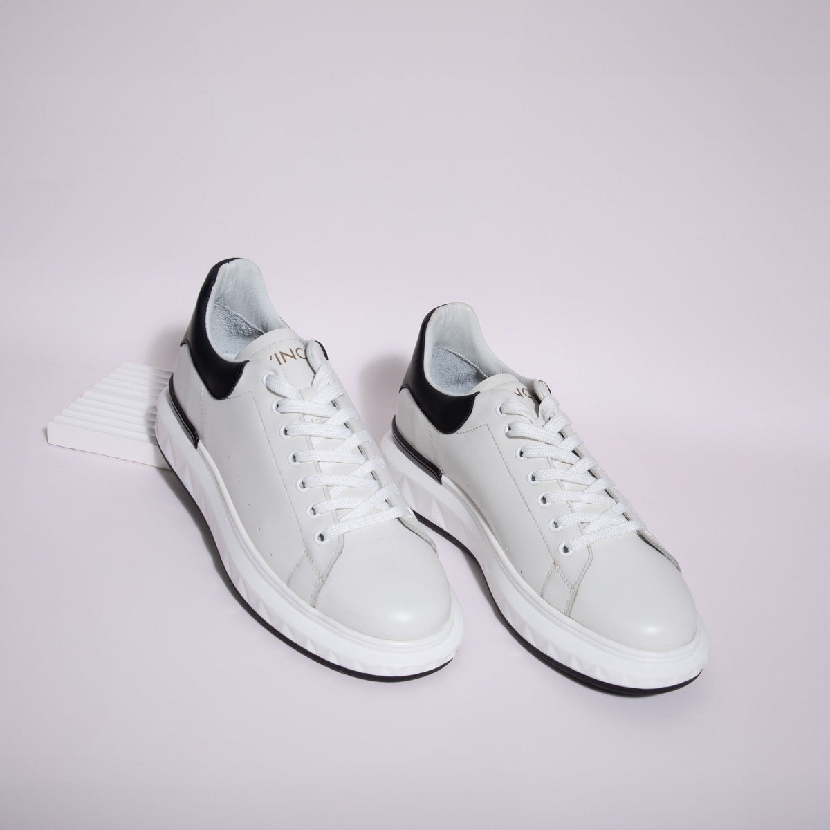 Vinci Leather The Linq White Leather Men Sneaker – product view 13