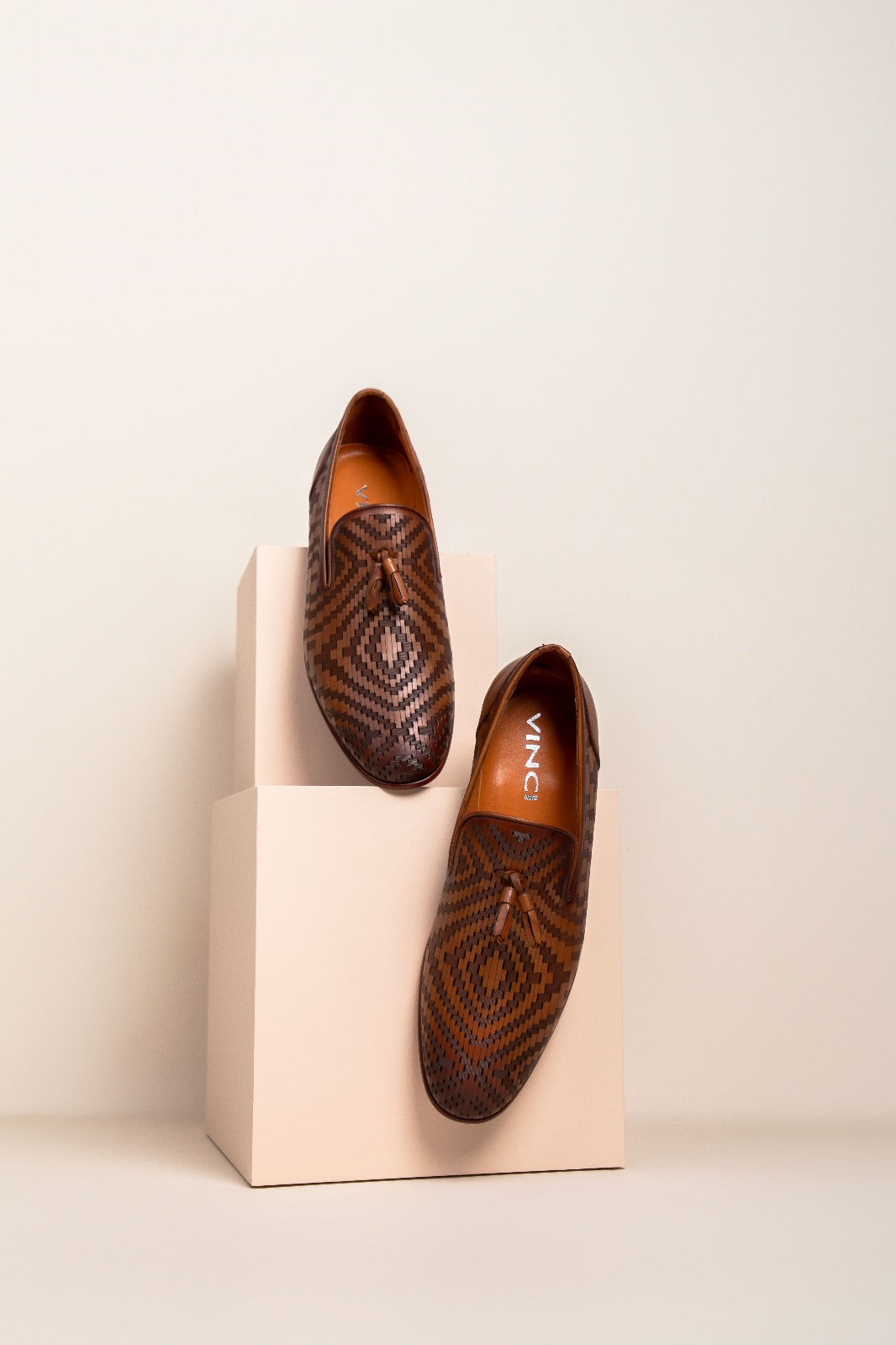 The Meram Brown Leather Tassel Slip-On Loafer Men Shoe