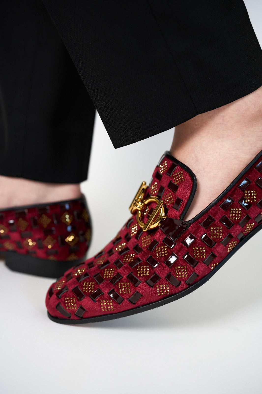 Vinci Leather The Vicino Shoe Burgundy Bit Dress Loafer Limited Edition Men Shoe – product view 10