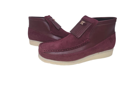 British Walkers Fringe Empire Men's Premium Full Leather Chukka Boots Crepe Sole Handcrafted