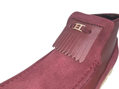 British Walkers Fringe Empire Men's Premium Full Leather Chukka Boots Crepe Sole Handcrafted