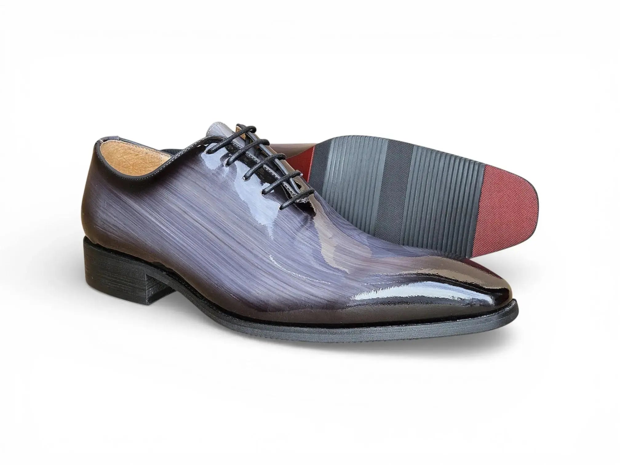 Carrucci Shoes KS Wholecut Burnished Oxford Patent Leather KS503 101P view 7