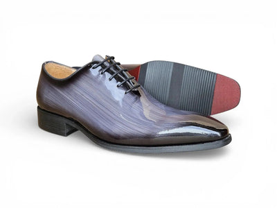 Carrucci Shoes Men's KS Wholecut Burnished Oxford Patent Leather KS503 101P – Sole and Construction Detail
