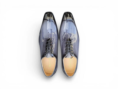 Carrucci Shoes Men's KS Wholecut Burnished Oxford Patent Leather KS503 101P – On-Foot Styling