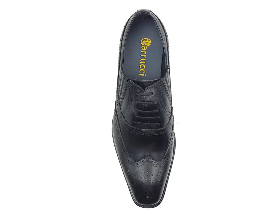 Carrucci Shoes Ks Wingtip Slip On Oxford Classic Leather KS509 18 view 25