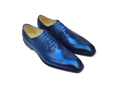 Carrucci Shoes Ks Wingtip Slip On Oxford Classic Leather KS509 18 top view