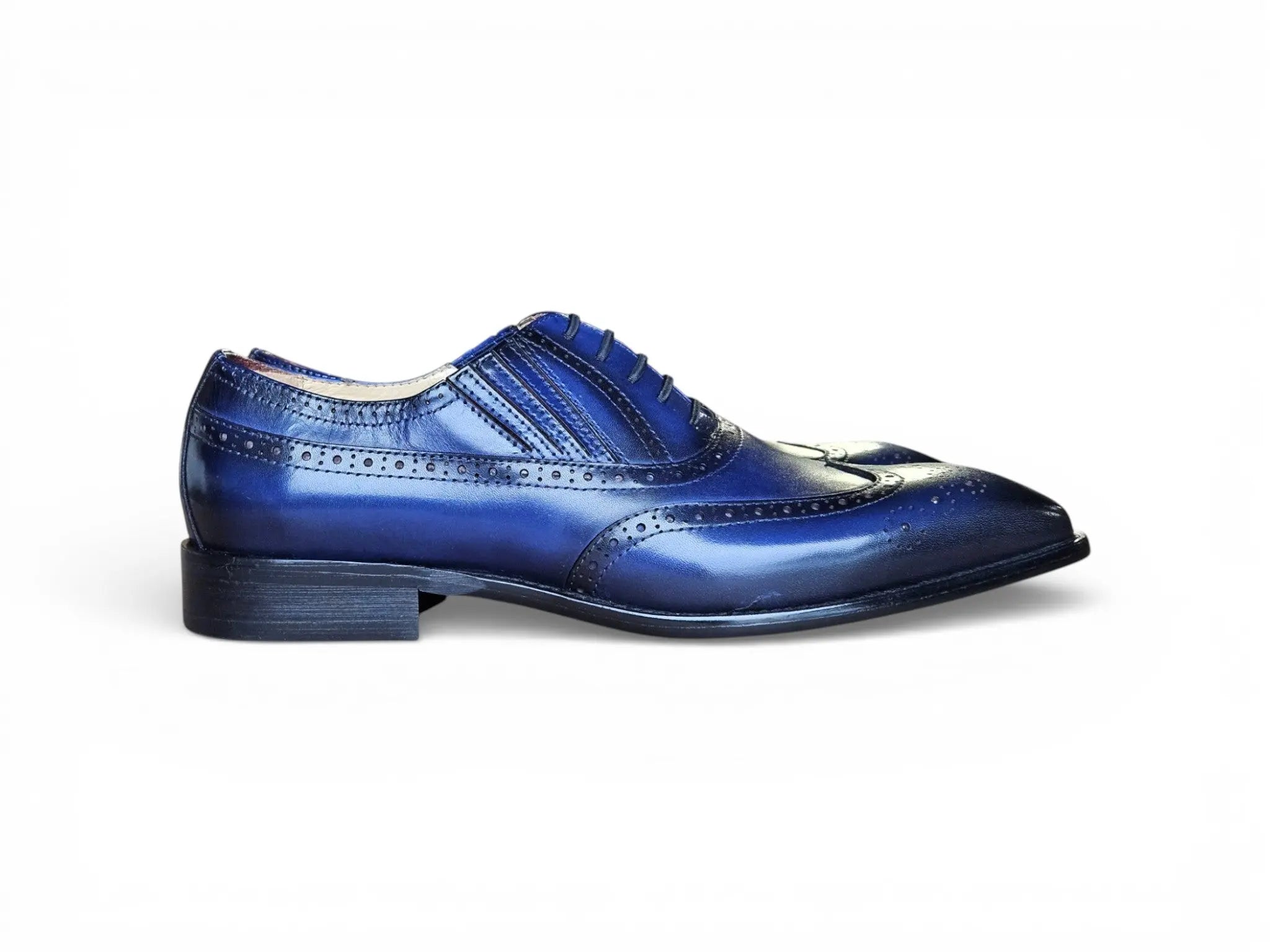 Carrucci Shoes Ks Wingtip Slip On Oxford Classic Leather KS509 18 back view