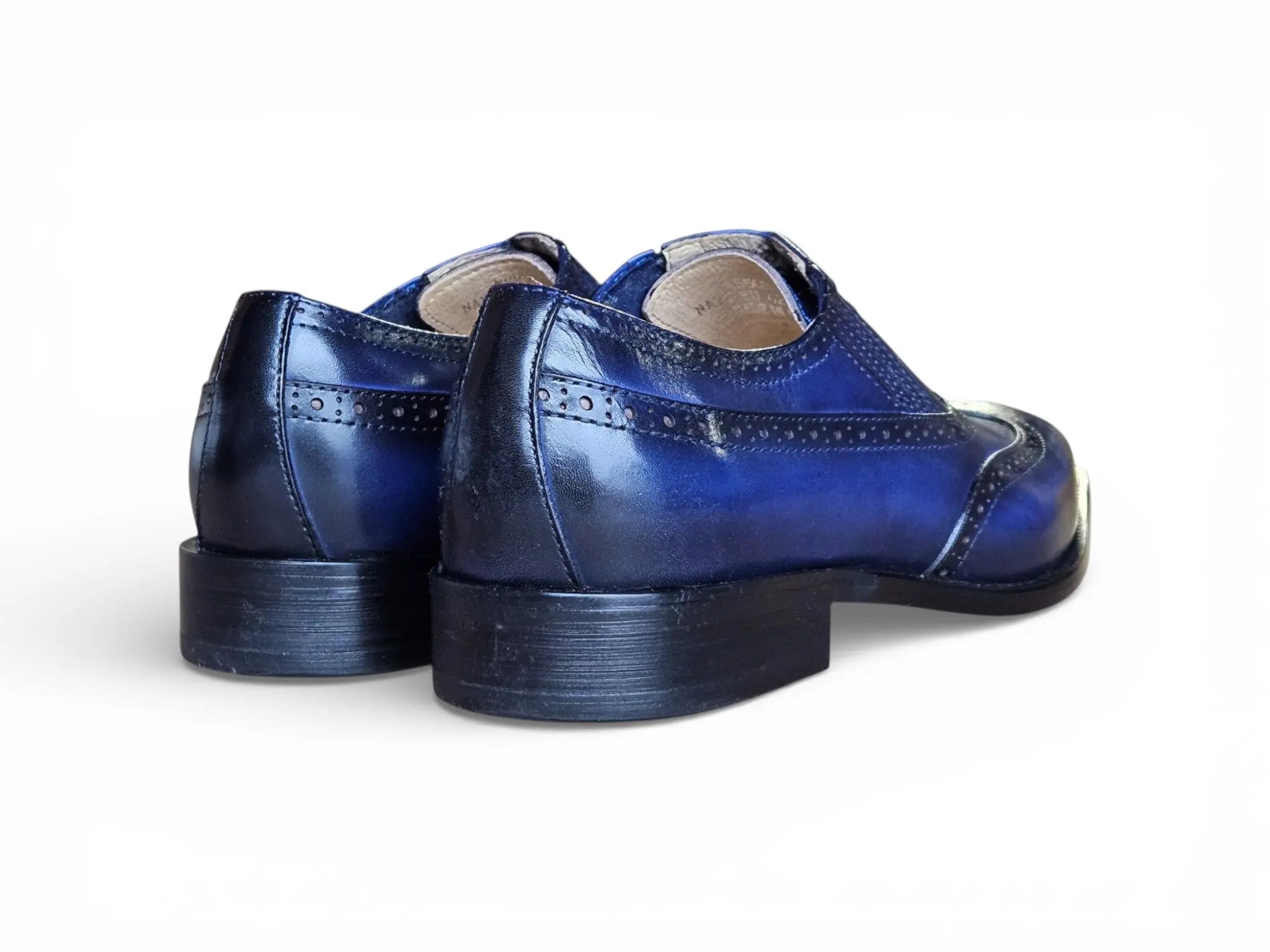 Carrucci Shoes Ks Wingtip Slip On Oxford Classic Leather KS509 18 detail view