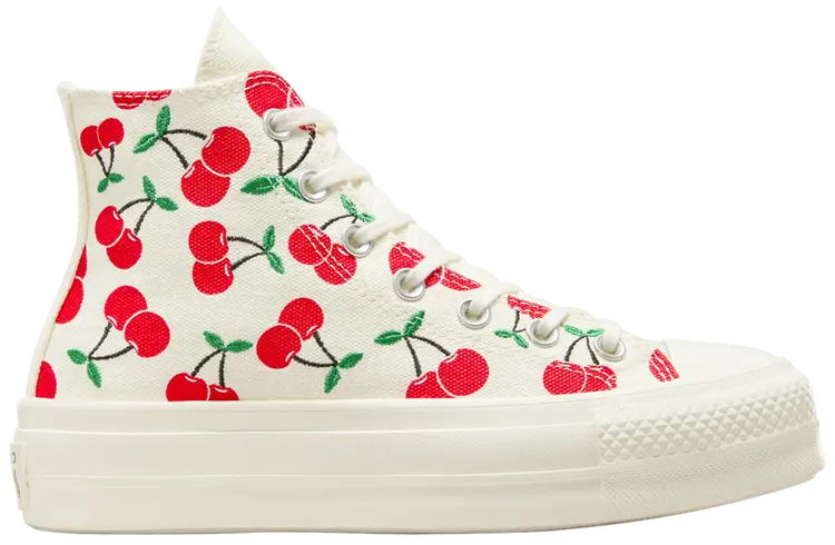 Converse Chuck Taylor All Star Lift Women's Sneakers — Cherry/Egret Canvas High-Top