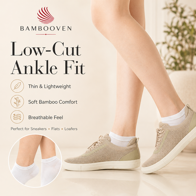 Women’s Bamboo Ankle Socks 12-Pack, Garden Mix
