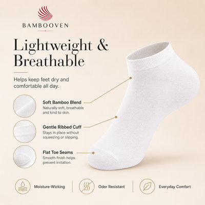 Women’s Bamboo Ankle Socks 12-Pack, Garden Mix