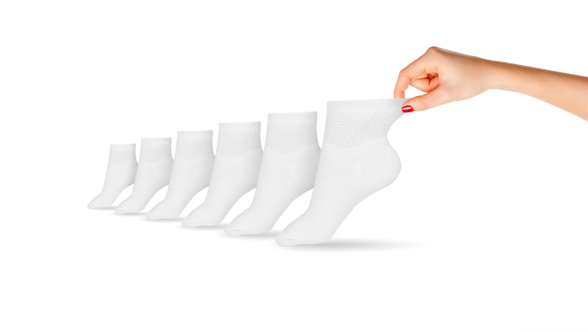 Women's Cotton Diabetic Ankle Socks (6 Pair) – product view 1