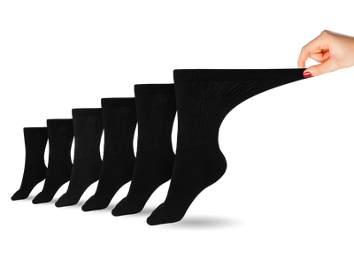 Women's Cotton Diabetic Crew Socks (6 Pair)