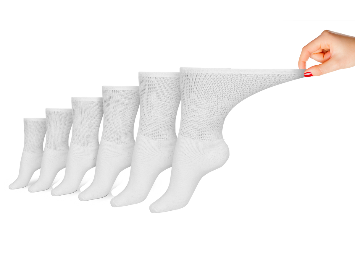 Women's Cotton Diabetic Crew Socks (6 Pair) – product view 1