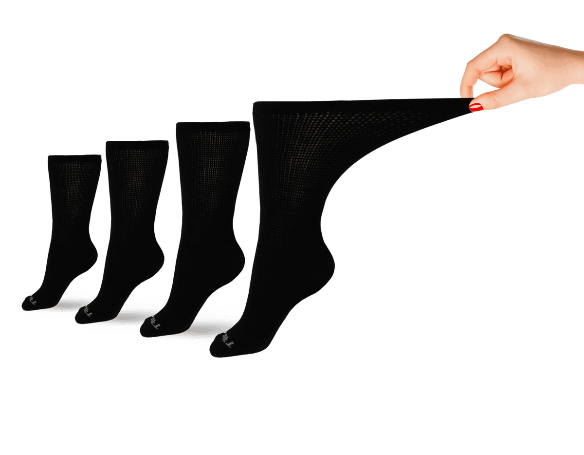 Women's Ultra-Soft Upper Calf Diabetic Socks (4 Pair) – product view 3