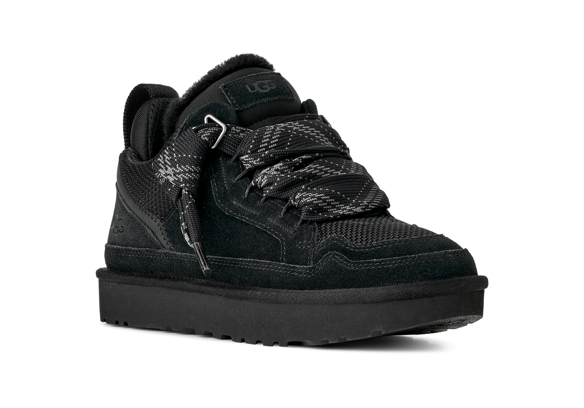 UGG Lowmel Womens Sneakers (1144032) — Black Suede Low-Top