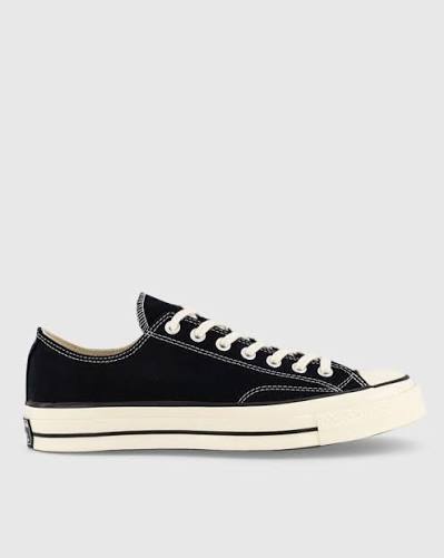 Converse Chuck 70 Men's Sneakers — Black/Black/Egret Canvas Low-Top