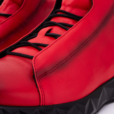 The Vertex Red Leather Men's Sneaker
