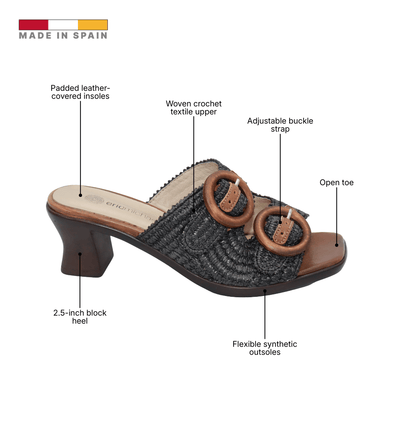 Eric Michael Zest Crochet Block Heel Slide