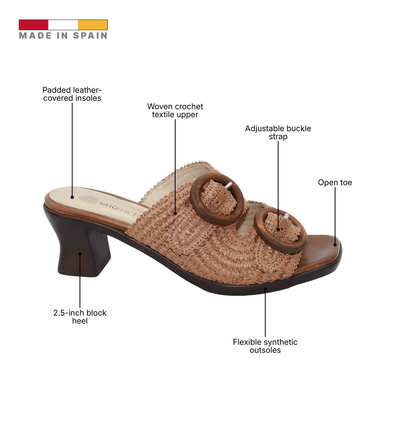 Eric Michael Zest Crochet Block Heel Slide