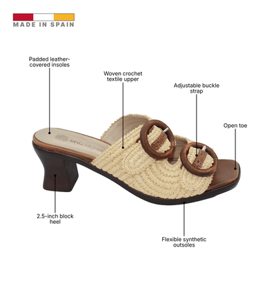Eric Michael Zest Crochet Block Heel Slide
