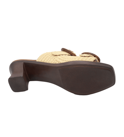 Eric Michael Zest Crochet Block Heel Slide