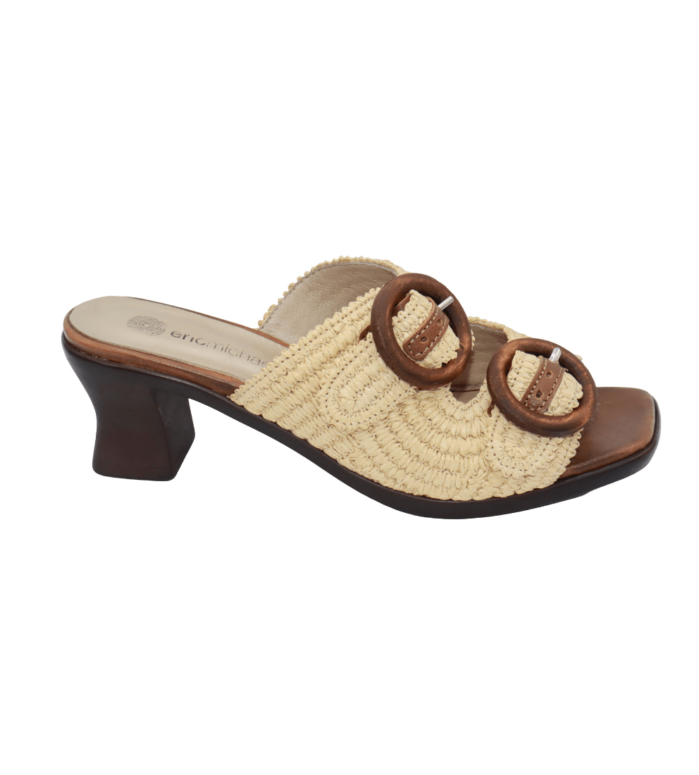 Eric Michael Zest Crochet Block Heel Slide